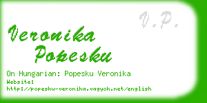 veronika popesku business card